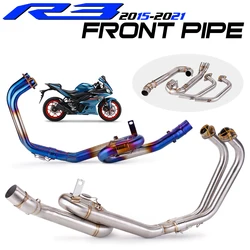 YZF R25 R3 MT03 Full Exhaust System pipe middle pipe slip on for YAMAHA YZF MT03 R25 R3 2015 2016 2017 2018 2020 without exhaust