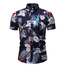 

2022 New Men's Short Sleeve Shirts Men's Summer Casual Shirts Personalized Printed Single Breasted Beach Hawaiian Shirts