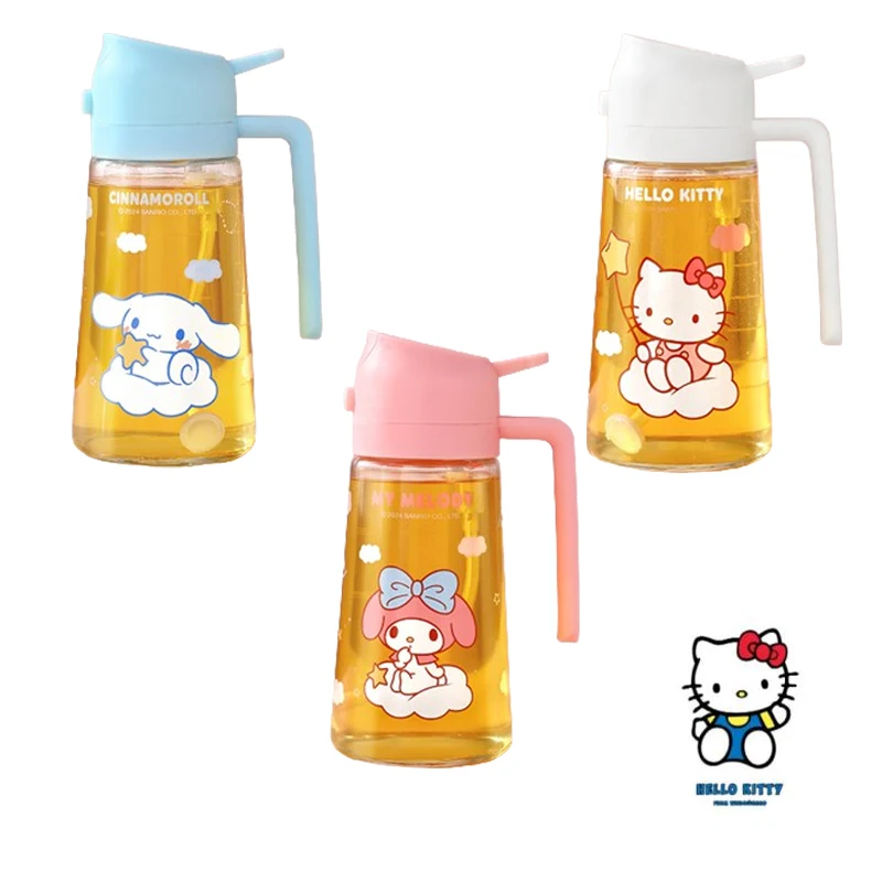 

Новинка, домашняя посуда Sanrios из стекла «My Melody Hellokittys», мультяшная Милая бутылка для специй, устойчивая к высоким температурам