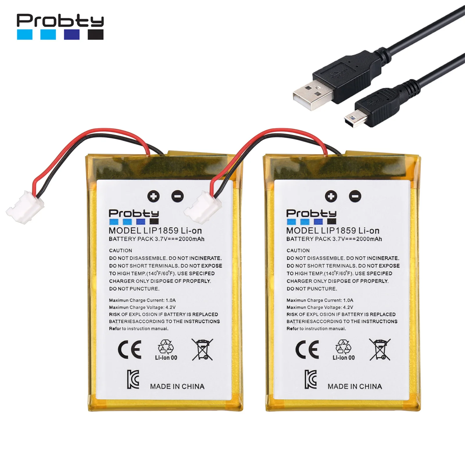 Batteria 2000Mah Lip1859 Per Controller Wireless Sony Playstation 3 Ps3 Dualshock 3 Echzc2E, Cachzc2U