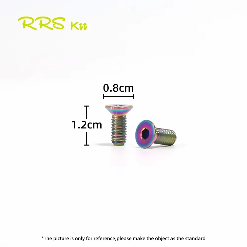 RRSKIT 자전거 티타늄 합금 물병 케이지 M5 * 12mm 나사 초경량 2g 자전거 물병 케이지 장착 볼트 자전거 액세서리