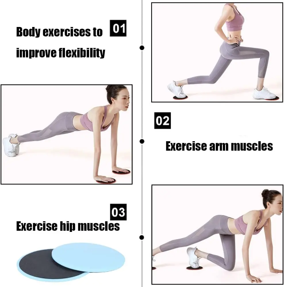 Solid Color Yoga Sliding Discs for Core Fitness and Body Shaping