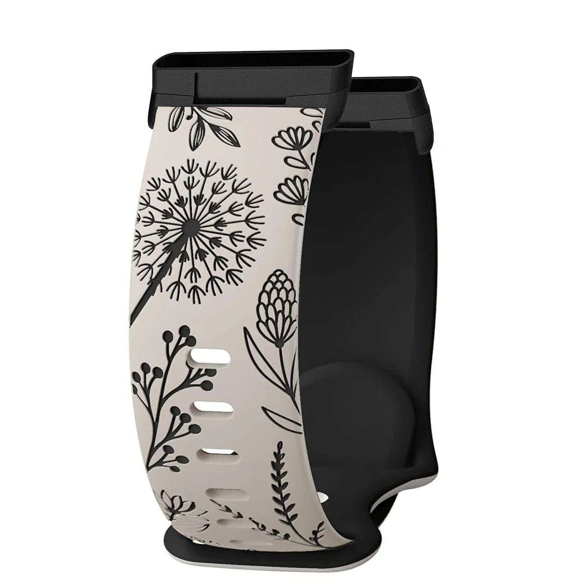 Elegant Two-Tone Soft Silicone Watch Band