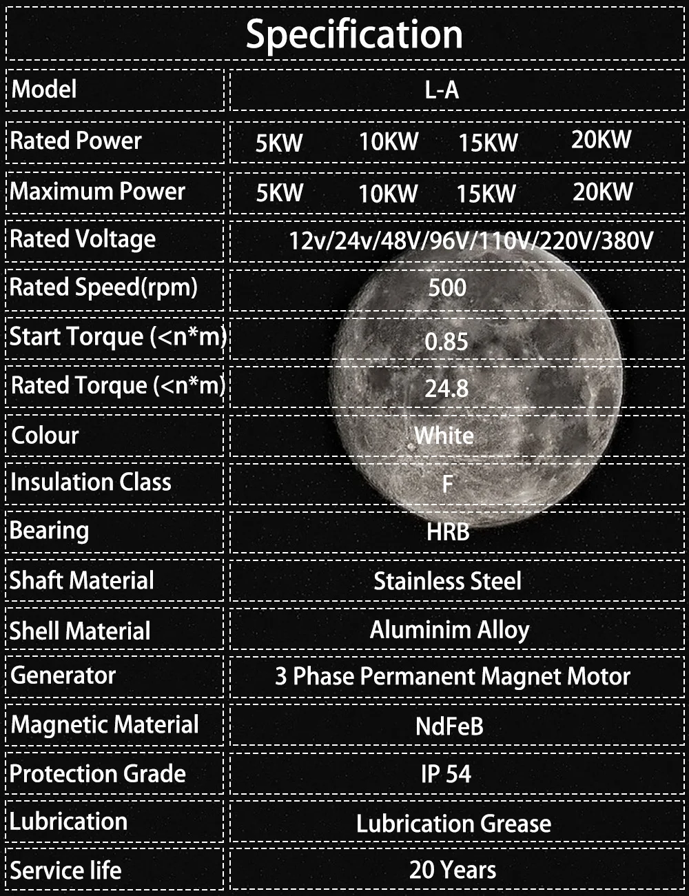 Description Picture 6 of item5000w 10000w Gnerator Low Speed 110v 220v 230v 380v Gearless 20kw Permanent Magnet Generator 20000w Magnetic Dynamo Alternator