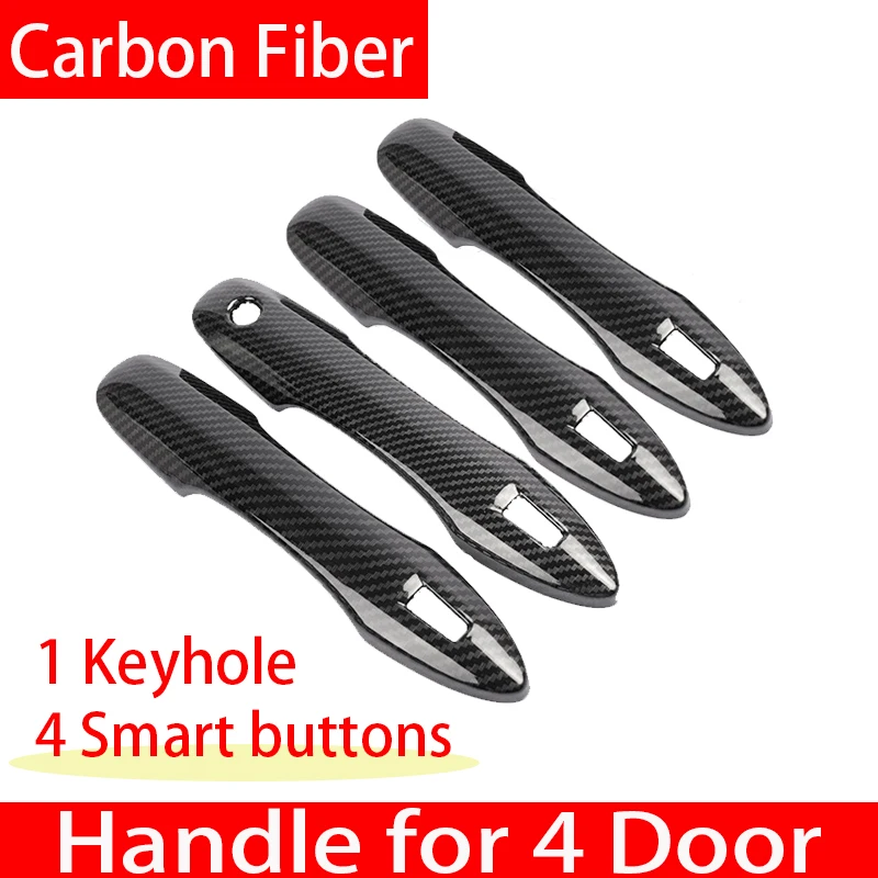 Hihaha Car Door Handle Cover For Toyota Corolla Sedan 2003-2010 - Carbon Fiber Black Trim - View #2