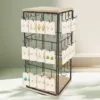 3-Tiers 48 Holes Earring Display Holder 360 Degree Rotatable Earring Selling Stand Jewelry Storage Organizer Wood Base Stand 1