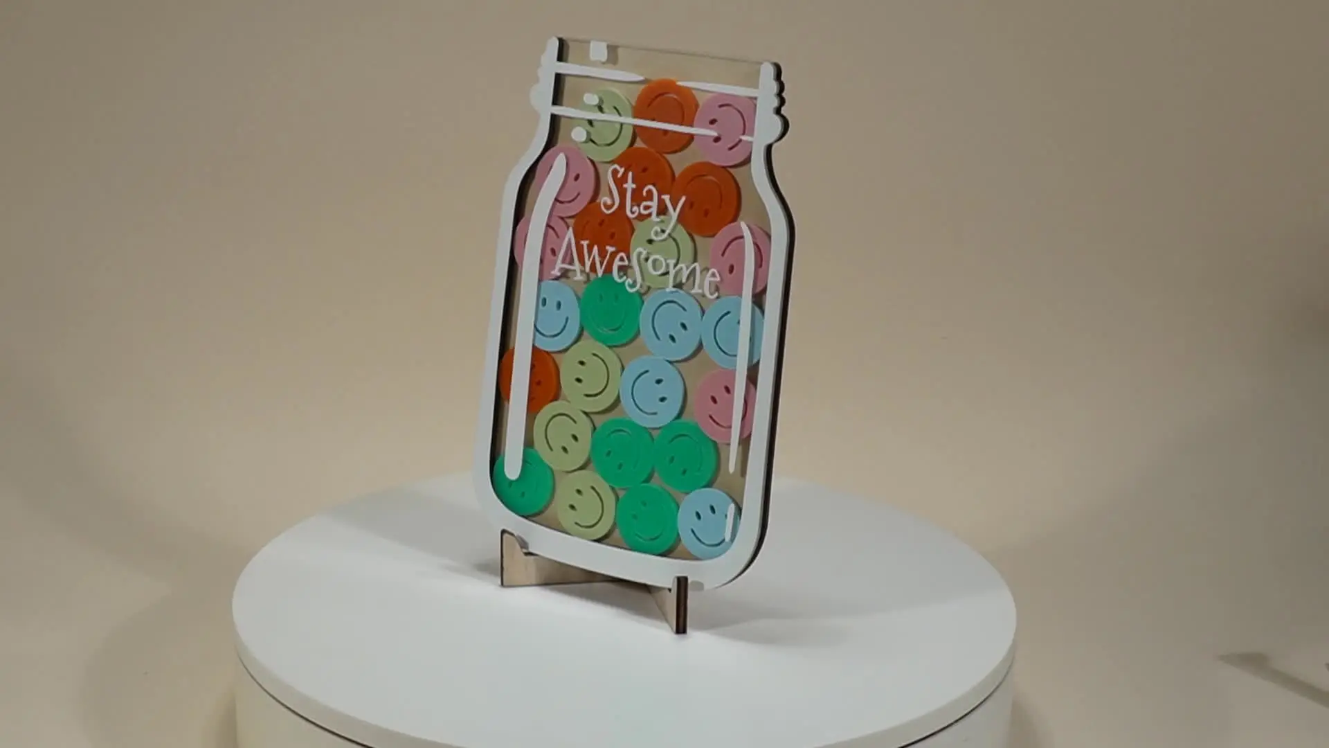 Tarro De Recompensas Con Estrellas De Madera - Motivación Para Niños
