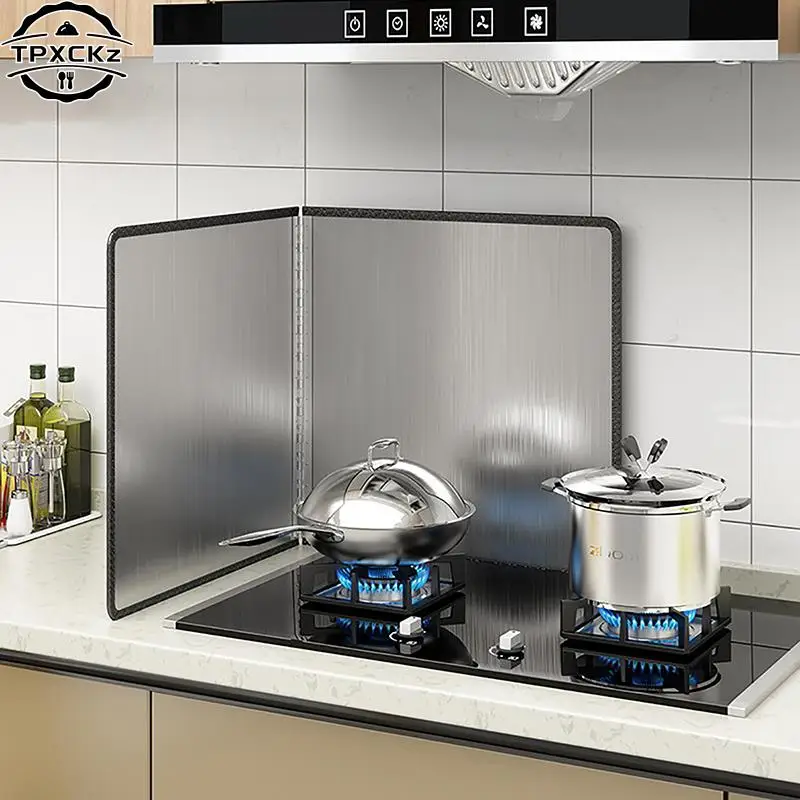 Kitchen Oil Splatter Shield Guard 2-Sided Stainless Steel Stove Baffle kitchen tools,oil splatter guard