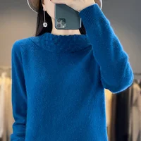 2024 Autumn/Winter Cashmere Sweater Women's Knitted Sweater Long sleeved Pullover Clothing Cashmere Pullover 2