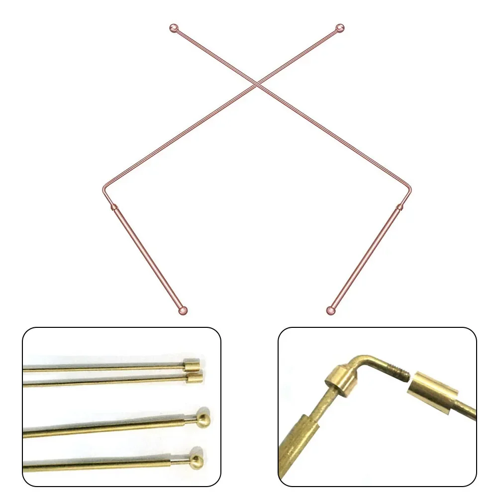 99.9% Pure Copper Dowsing Sticks Metal Detector Rod Copper Probe For Water Gold Finding Treasure Hunting Divination Tools 5