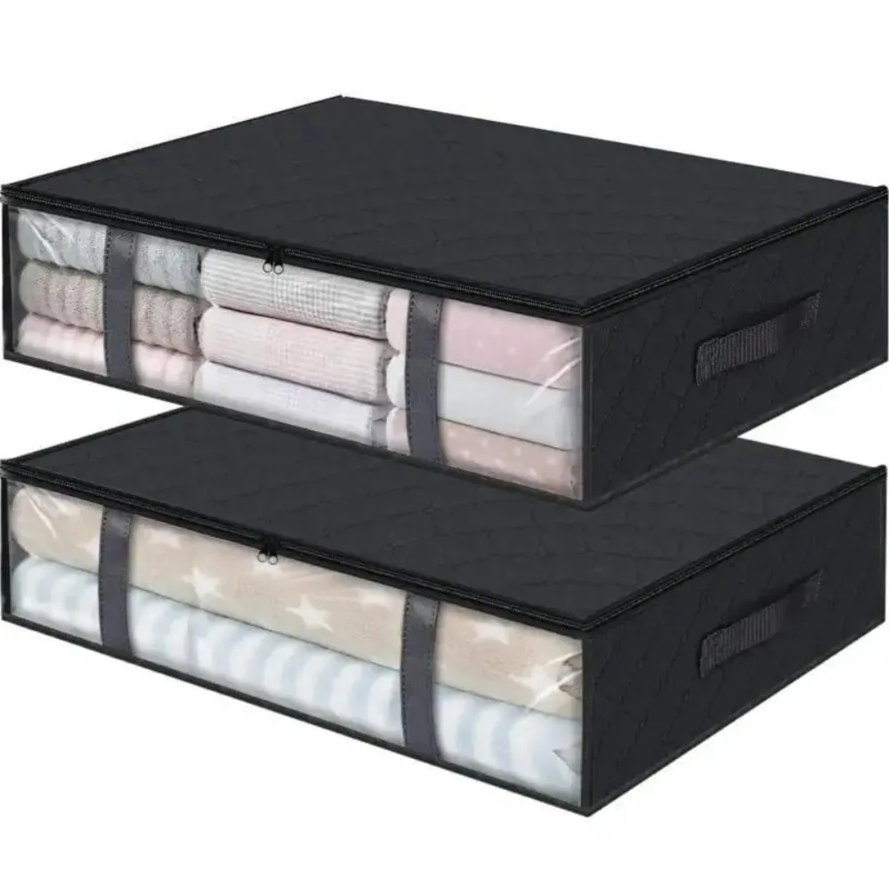 1 Pcs Underbed Storage Bag Portable Foldable Quilt Bag Wardrobe Clothes Storage Box Dustproof Organizer Home Dust-proof Organizer Box