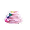 3553-162acd.jpg Pet cat toy Three-layer ball cat Turntable Cat interactive educational track toy cat space tower play plate