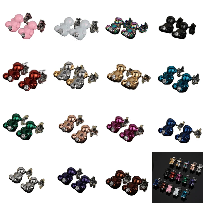 

Серебро 2024 пробы, высокое качество, подвеска в виде испанского медведя, серебряные серьги, Новое поступление, серьги в виде сидячего медведя, пирсинг с логотипом медведя