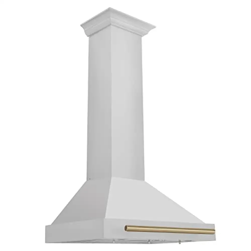 30" Stainless Steel Range Hood with Champagne Bronze Accents and 400 CFM Air FlowEffortlessly control fan speed and lighting