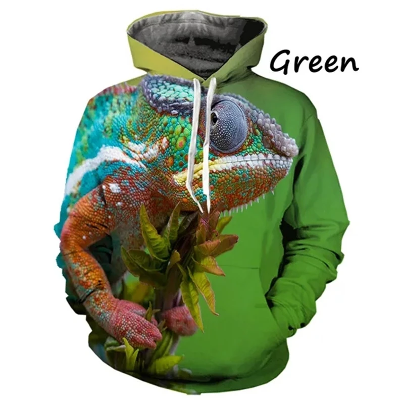

Color Chameleon Lizard 3D Printed Hoodie Men Women Fashion Casual Animal Pattern Top Sweatshirts Hombre Ropa Comfy Clothes Hoody