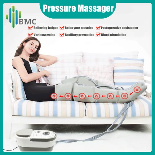Buy Air Wave Pressure Massager Continuous Compression Circulator Leg Arm Waist Leg Massageing Machine Muscles Relaxed Recovery Devic
