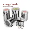 1 Pcs Stainless Steel Household Food Storage Container Storage Bottle Coffee Powder Sugar Container Airtight Can Holder Canister 6