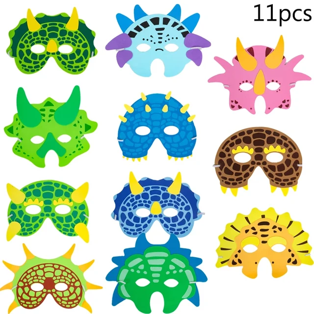 28 Pezzi Occhiali-Maschere Di Carta Per Feste A Tema Dinosauro - Accessori Per Bambini - Foto 8