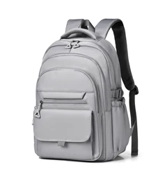 Stylish Multi-Layer Waterproof Oxford Backpack - Large Capacity for Commuters and Students (GRAY)