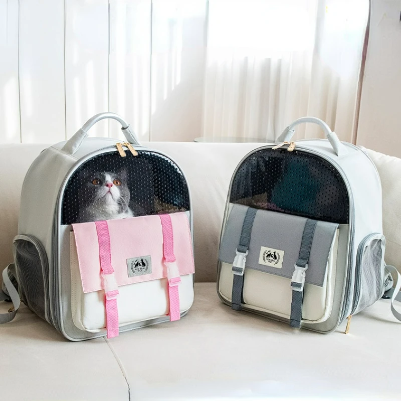 

Pet Backpack Cat Bag Carry Breathable Foldable Oxford Dog Carrying Supplies Big Space Heat Dissipation
