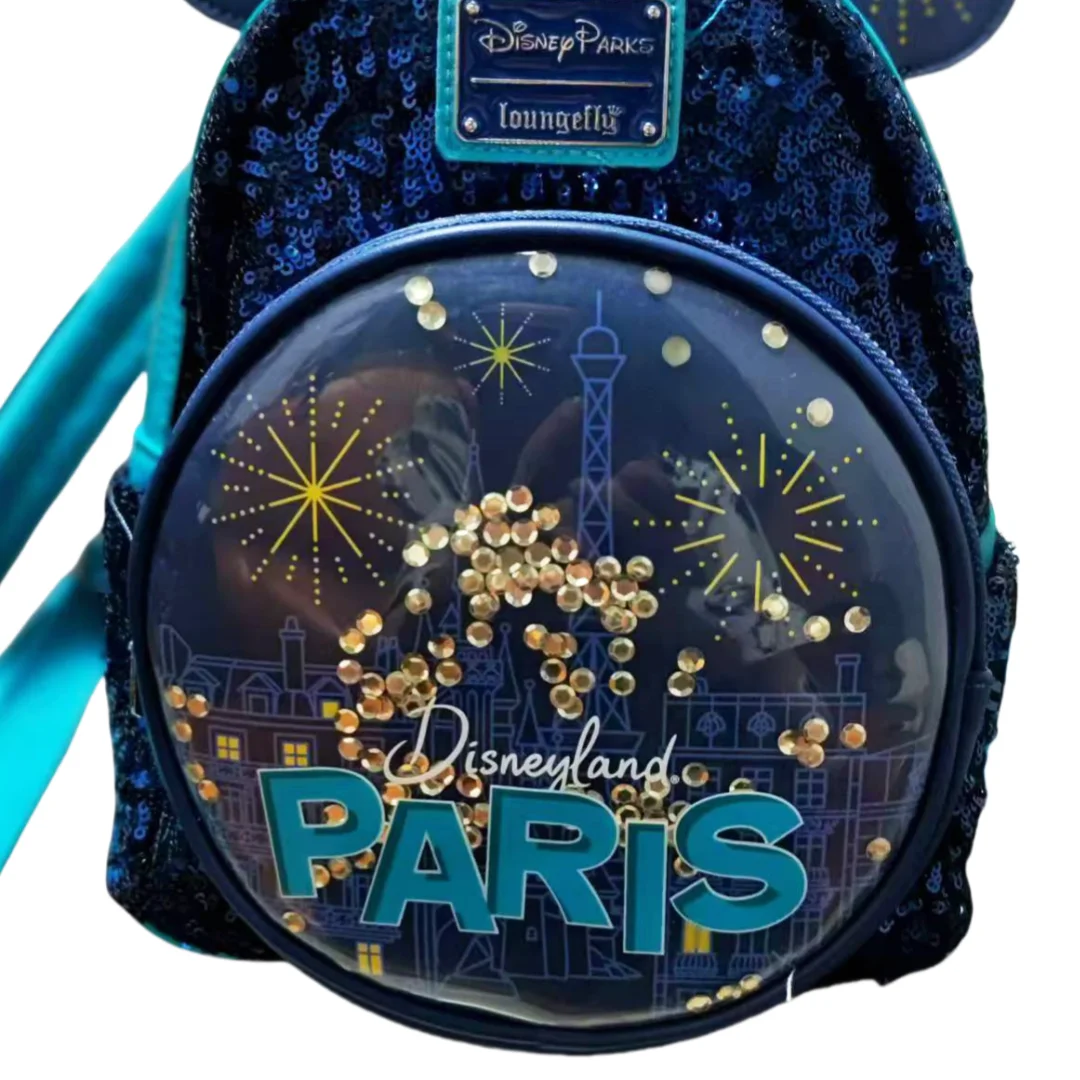 New Loungefly Disney Mickey Mouse Seiqun Women's Backpack Mickey Ear Flash Cosplay Leisure Travel Bag Mini Children's Schoolbag 6