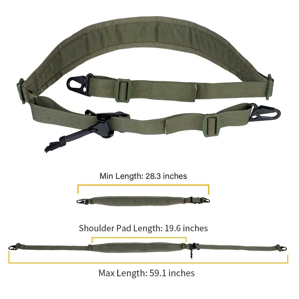 IDOGEAR Tactical Two-Point Quick Pull Sling in Ranger Green