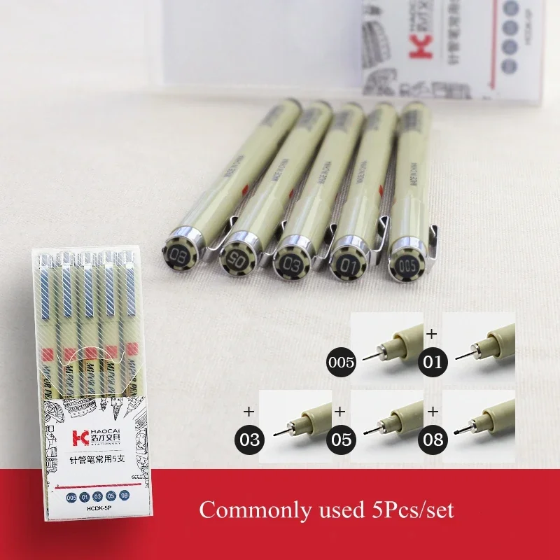 Set Di 12 Penne A Punta Fine 0.5 Mm - Micro Liner Per Disegno Tecnico