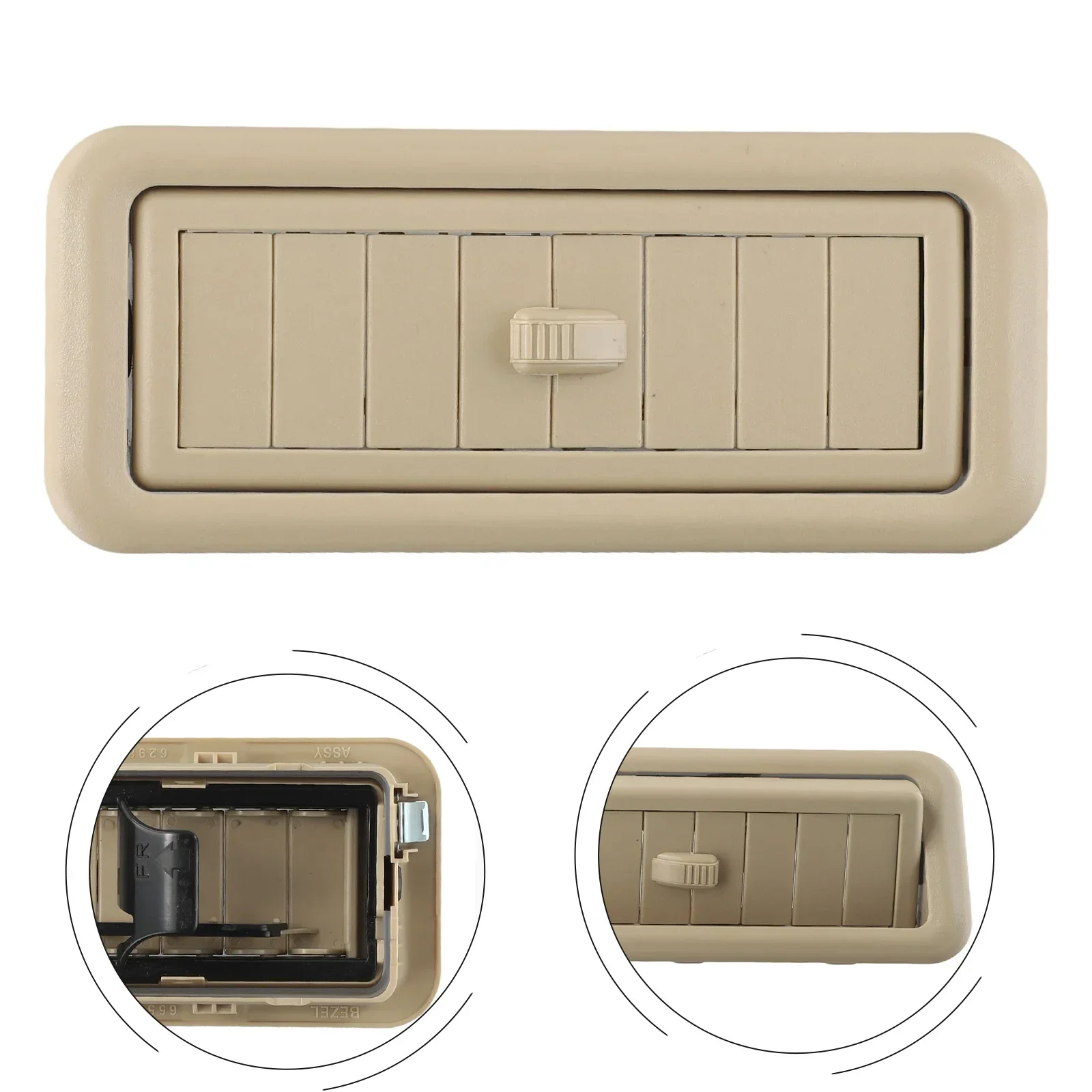 자동차 상단 A/C 배출구 에어 벤트, 도요타 랜드 크루저 프라도 LC150 150 2010-2017 자동차 에어컨 설치