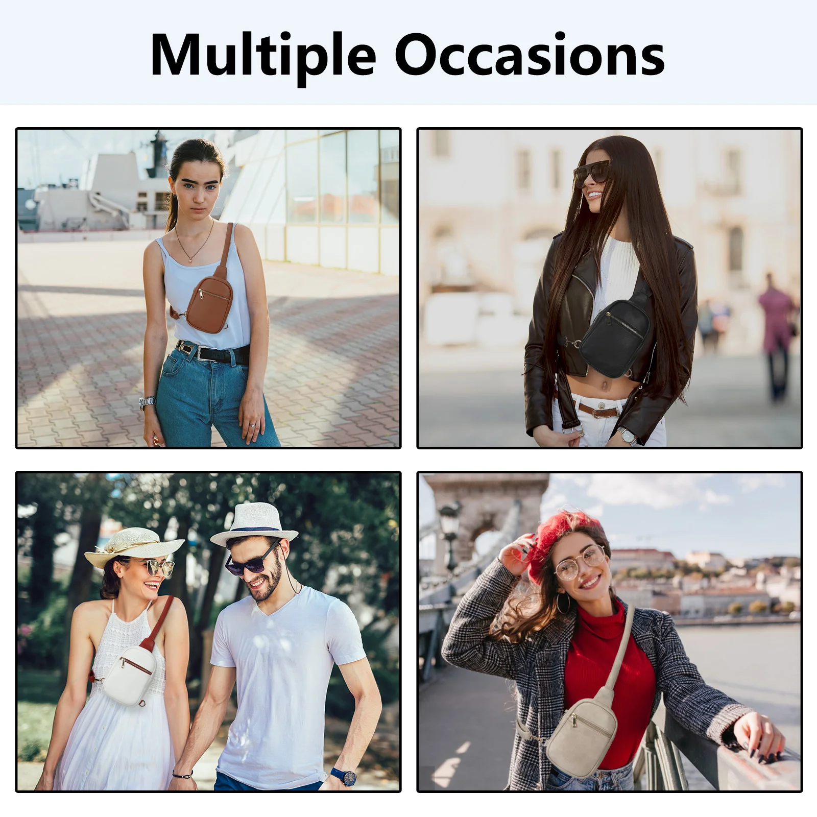 Sling Bag for Women Leather Chest Bag 2023 trend Female Fanny Packs Crossbody pack for girl Shoulder bags bananos de mujer