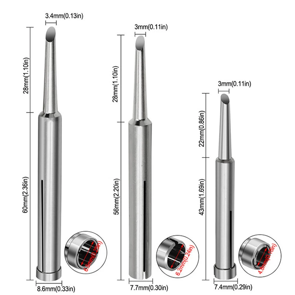 

Soldering Iron Tip 20W 35W 50W Internally Heated Soldering Iron Tip C Type Copper Electric Soldering Iron Tip Welding Tool Parts