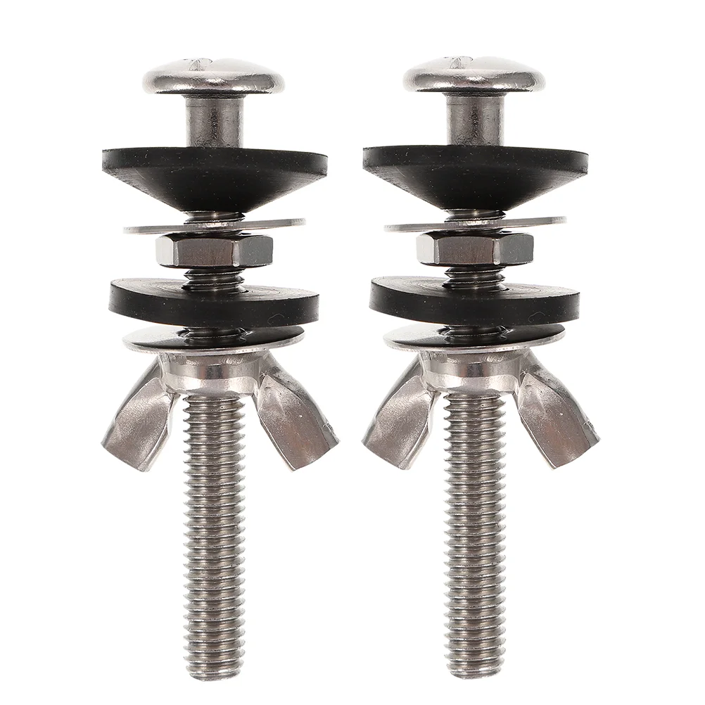 

2 Pcs Toilet Seat Tank Screw Bathroom Screws Bolts Sealing Ring Hinge for Professional Hinges Fixing