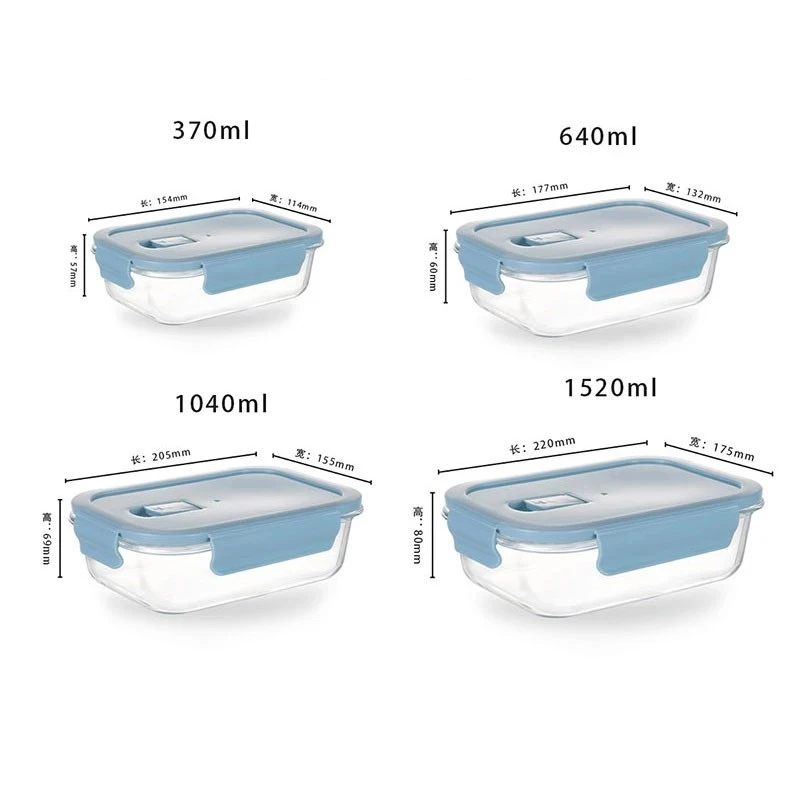 Glass Fresh-Keeping Box high Borosilicate Heat-Resistant Microwave