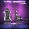 Gaming Chair, Computer Chair with Footrest and Massage Lumbar Support, Ergonomic High Back Video Game Chair with Swivel Seat 3