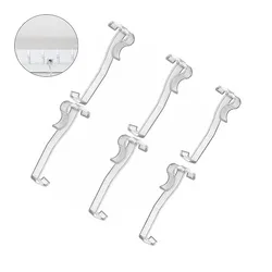 Curtain Clip 6pcs 2.5 Inch Curtain Hidden Clip Clear Plastic Curtain Fixer Bracket for Blinds Patch Clip Window Hardware