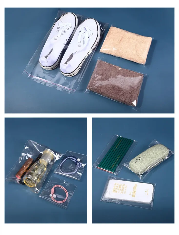 100pcs Clothing T-Shirt Clear Garment Cellophane Bags Self Seal - Foto 6