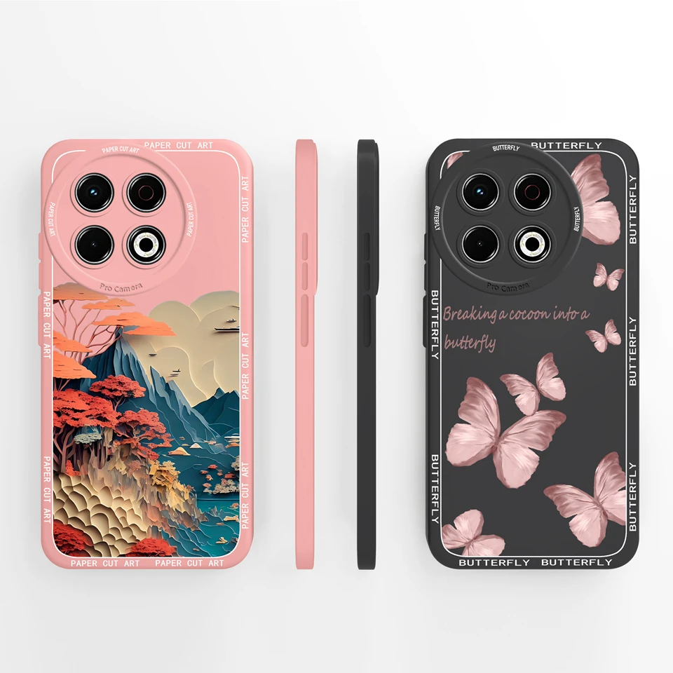 Elegant Flower Design Shockproof Anti-Fingerprint Case with Camera Protection