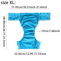 4PCS Adult Diapers with Insert Patients Elderly Washable Double opening Cloth Diaper Incontinence Solid Underwear Pants New 2