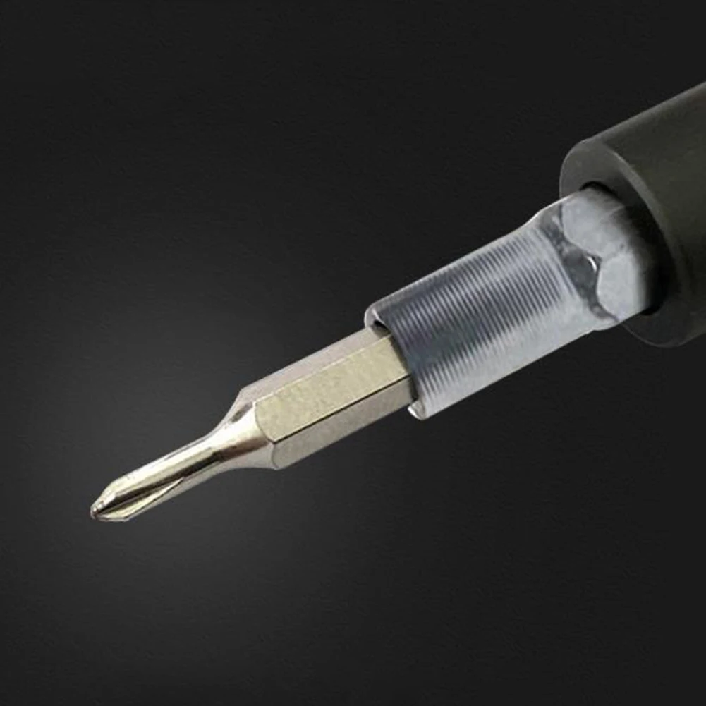 1pc 6.35mm To 4mm Transducer Adapter Socket 1/4 Hex Magnetic Adapter Socket Sleeve For Screwdriver Drill Bits Electronic Repair