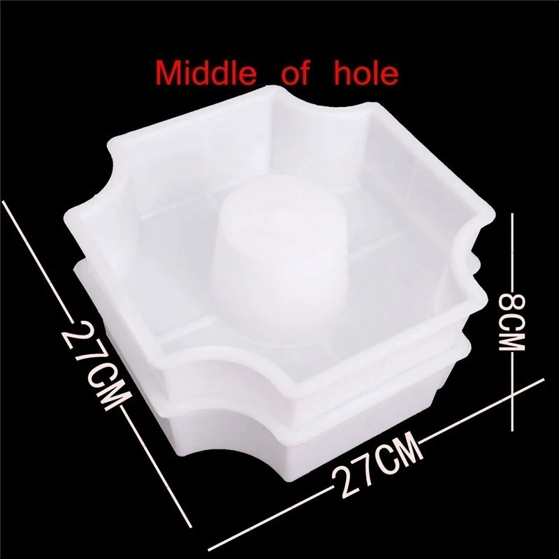 Medium Hole Grass Planting Brick Mold DIY Paths Middle Hole SHape Garden Paths Plastic Brick Mold Paving Pavement Walkway Molds