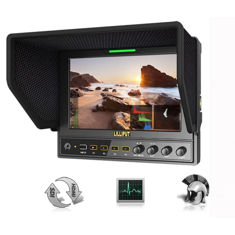 

LILLIPUT 662/S with SDI & HDMI inter-conversion 7 inch metal high-definition photography camera monitor