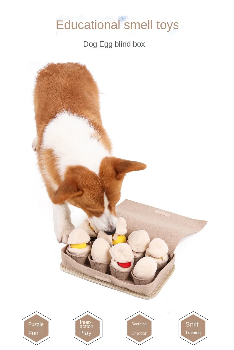 Egg Blind Box for Pet Dog, Sniffing Toys, Anti-Dismantling, Home