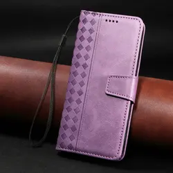 Leather Wallet Flip Case with Magnetic Closure for Honor Magic 5 Pro (PURPLE)