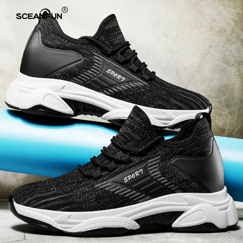 Summer Sports Inner Heighening Shoes Sneakers Men Elevator Shoes Height Increasing Shoes For Man Insoles 8CM Hidden Increase 2
