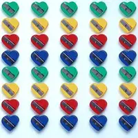 40Pcs Lightweight Heart Design Pencil Sharpener Manual for Premium ABS Metal Blade Compact Bulk School Supplies Classroom 6