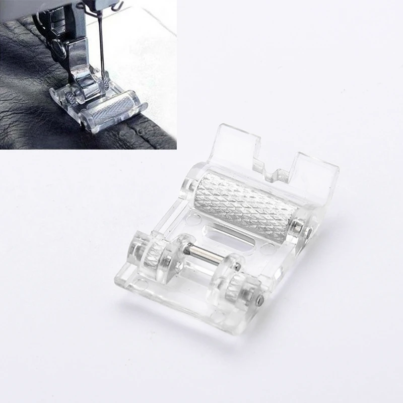 Sewing Machine Roller foot snap on feet will fit Leather Presser foot for Brother Singer Janome