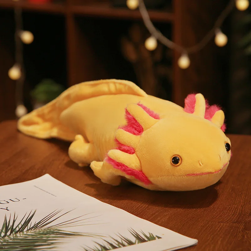 thumbnail image 1 of 23-80cm Kawaii Colorful Newt Plush Toy Stuffed Cute Axolotl Salamander Fuzzy Plush Fish Appeasing Long Pillow Cushion Kids Gift, 1 of 5
