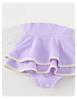 Little Girl's One-Piece Sling Swimsuit Soft Silk Bow knot Cake Dress Swimming Wear for Baby Girl Swimsuits with Free Swimhat Set 6
