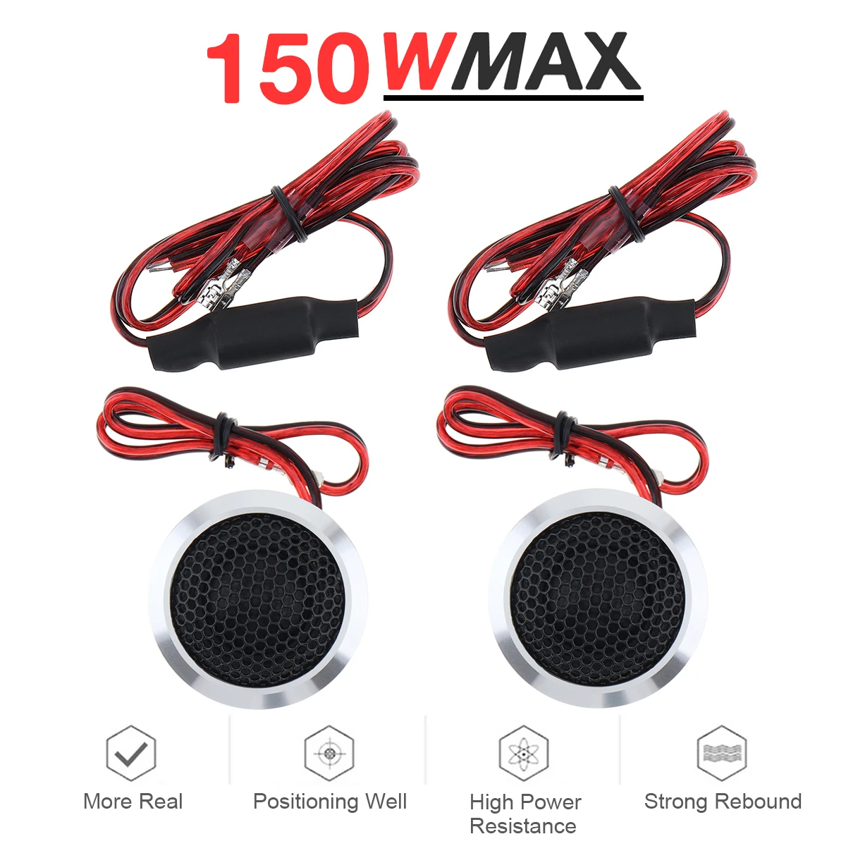 

2pcs Universal 150W Mini Dome Tweeter Speakers Door Auto Audio Music Stereo Player Loudspeaker Subwoofer for Car Audio Systems