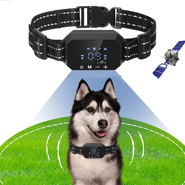 WIEZ Valla inalámbrica GPS para perros, valla eléctrica para perros con  GPS, rango de 100-3300 pies, fuerza de advertencia ajustable, recargable