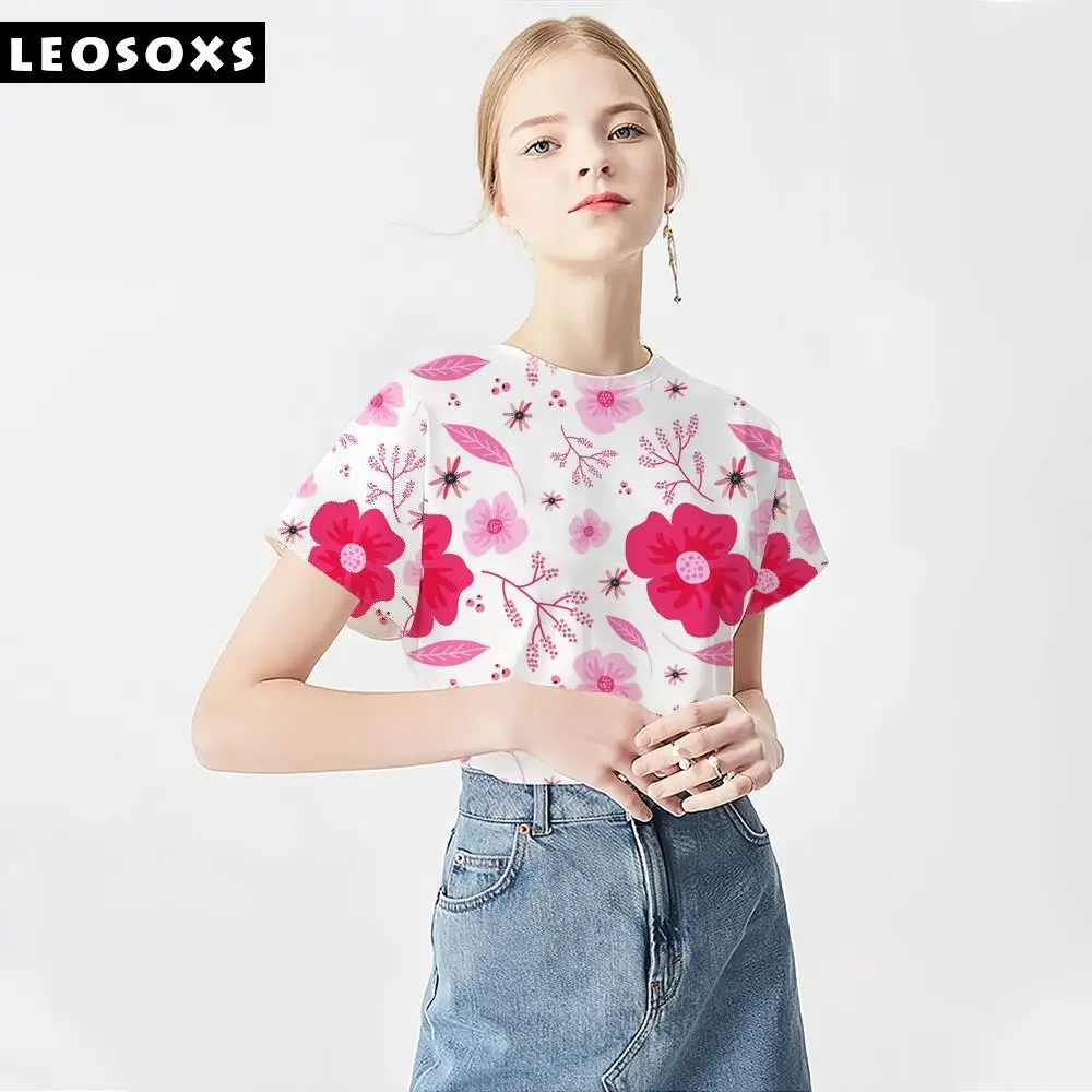 

Женская Всесезонная забавная футболка с 3D принтом, коротким рукавом и круглым вырезом, осенняя женская футболка в стиле преппи, обычная простая уличная одежда для среднего возраста